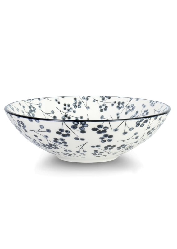 Kiku Blossom Porcelain Pasta Salad Poke Bowl, 21 cm- 25oz