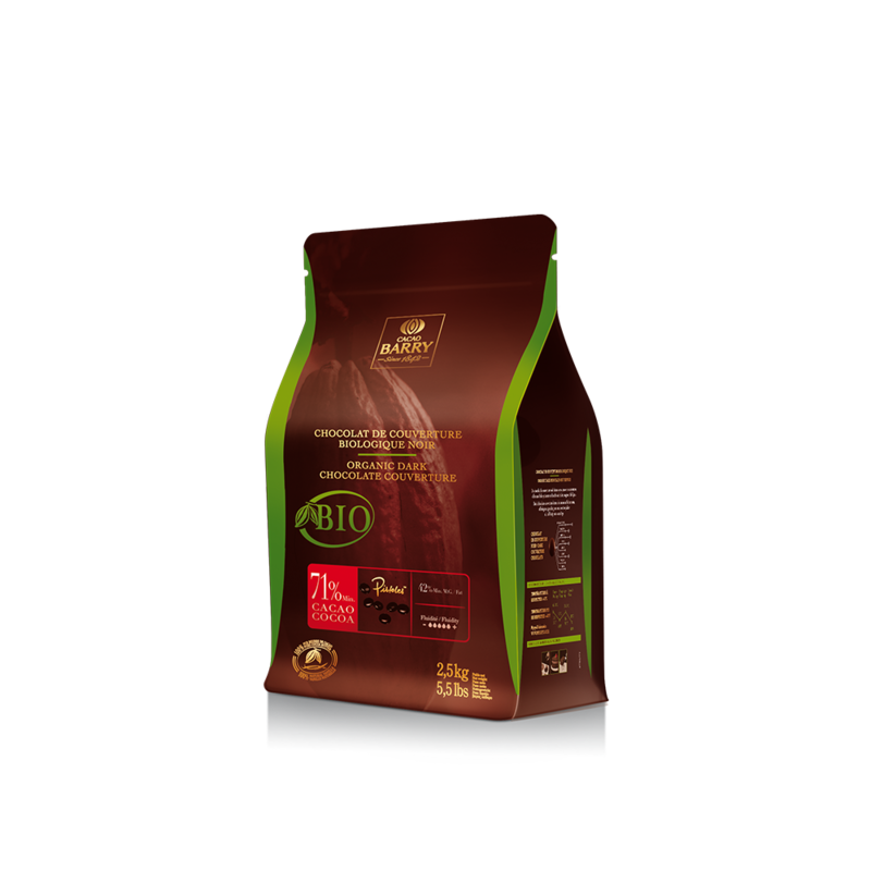 Cacao Barry Cacao Barry Dark Organic Fair Trade  71% - 2.5kg