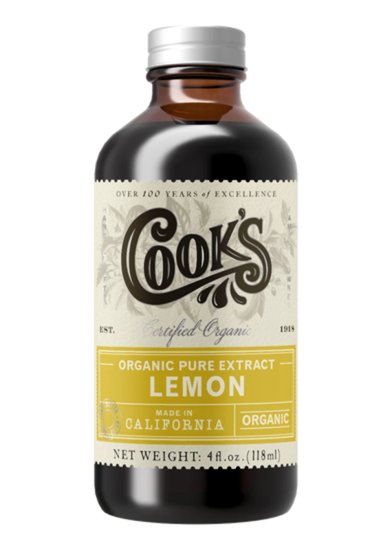 Cook Flavoring Company Organic Pure Lemon Extract 4oz