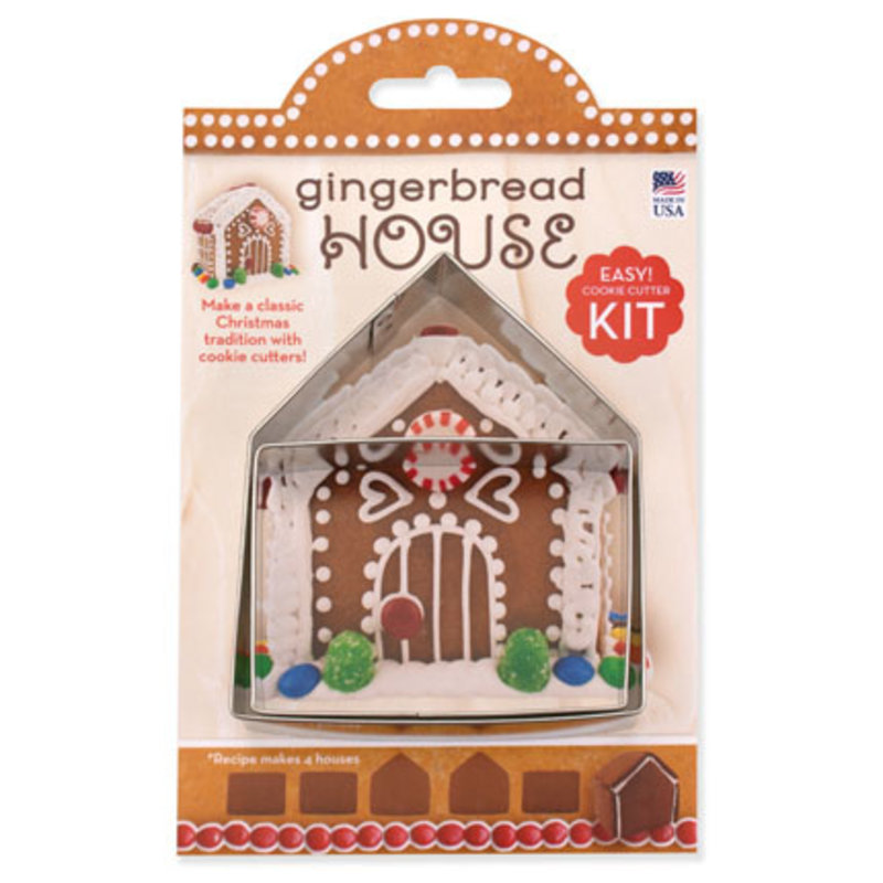 Ann Clark Cookie Cutter w/ Recipe - Gingerbread House Kit 4"
