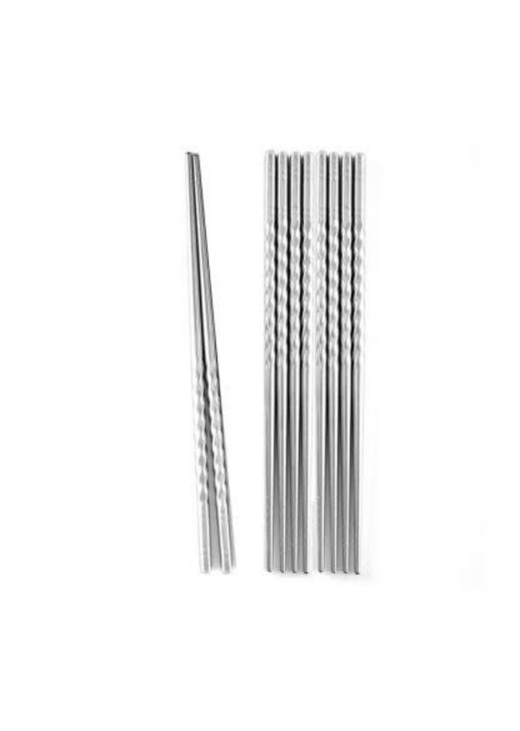 Norpro Chopsticks - Stainless Steel - 5 pairs