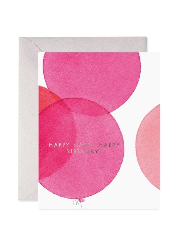 E. Frances Card - Pink Balloons