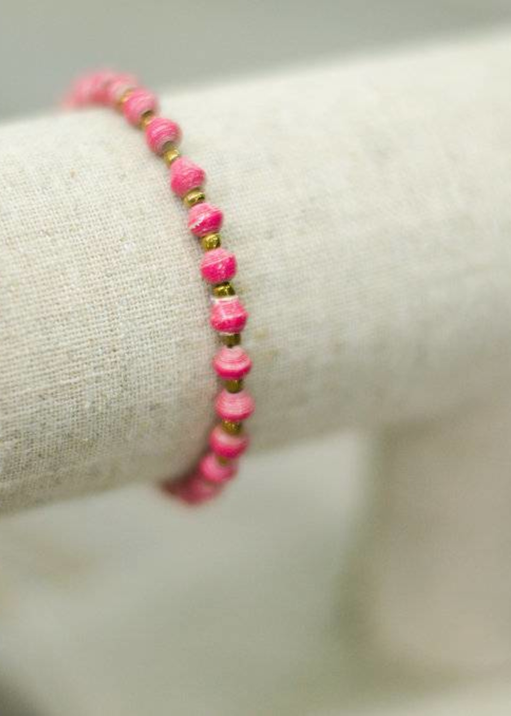 Single Strand Paper Bead Bracelets