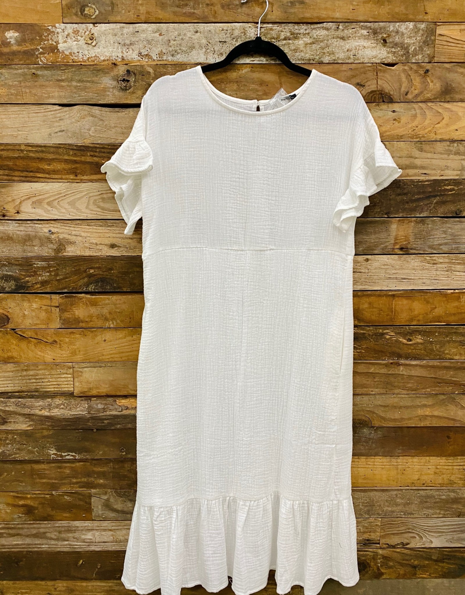 gauze midi dress