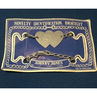 ETSY Vintage Novelty Identification Bracelet, Hearts - Johnny Jones