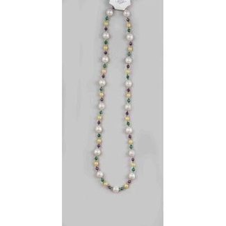 Forum Novelties Mardi Gras Beads 20mm Pearl 48 inch