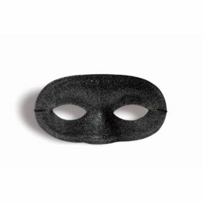 Forum Novelties Glitter Domino Mask - Black