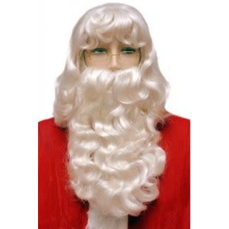 Morris Costumes and Lacey Fashions Exemplary Santa Wig And Beard Set