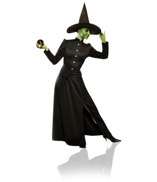 Franco Black Satin Halloween Adult Witch Hat