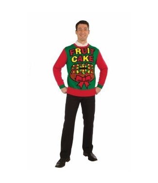 Forum Novelties Christmas Sweater, Fruit Cake - XL 46-48