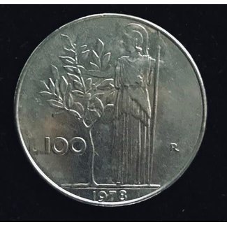 5 Count Italian 100 Lire Coins - Vintage 1970s M10