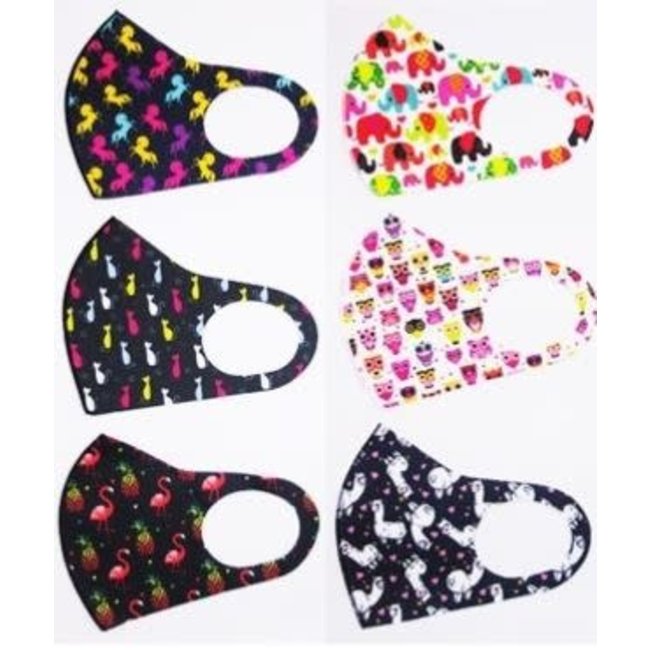 Face Mask Cute Animal, Assorted Prints- 14