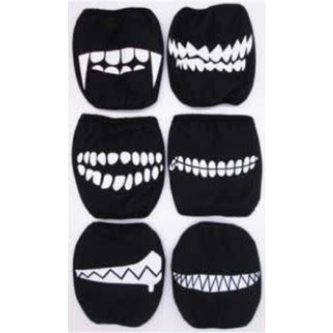 Face Mask Scary Teeth, Assorted Prints- 13