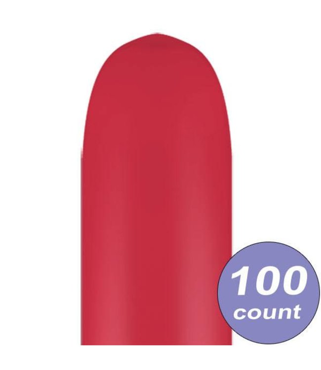 Qualatex 260Q Balloons Red - 100 Count