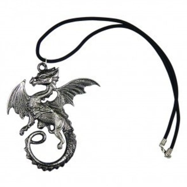 3.25 inch Coiled Dragon Necklace With Hidden Blade