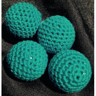 Ronjo Crocheted Balls Acrylic 4 pk, 3/4 inch - Turquoise M8