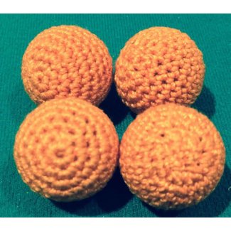 Ronjo Crocheted Balls Cork  4 pk, 5/8 inch - Orange (M8)
