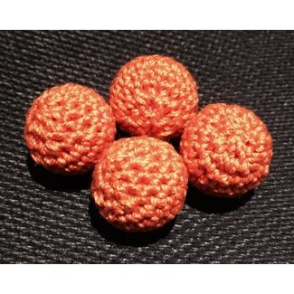 Ronjo Crocheted Balls 4 pk Wood , 5/8 inch - Orange (M8)