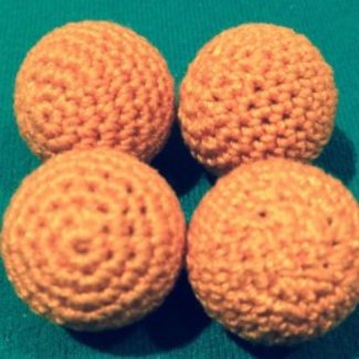 Ronjo Crocheted Balls Wood 4 pk, 1/2 inch - Orange (M8