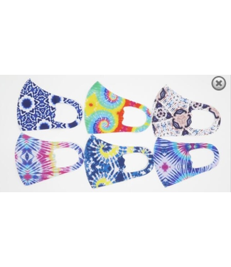 Face Mask CHILD SIZE Tie Dye Swirl, Polyester Washable/Reusable SL- 19