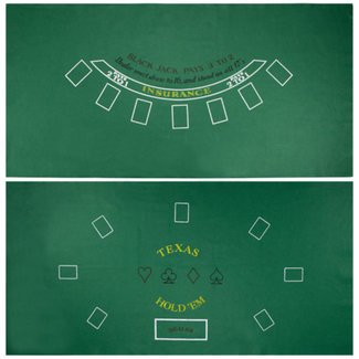 Blackjack and Texas Hold'em Reversible Felt Layout