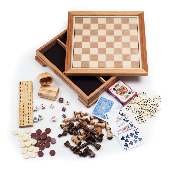 Deluxe 7-in-1 Game Set - Chess - Backgammon etc (345)