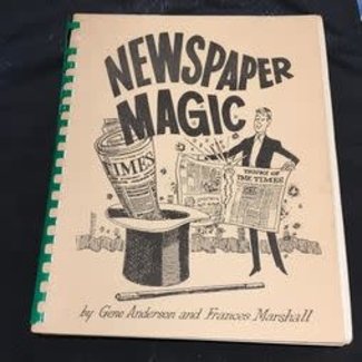 Book USED Newspaper Magic by Gene Anderson And Frances Marshall 6th Pntg 1980 Spiral VG