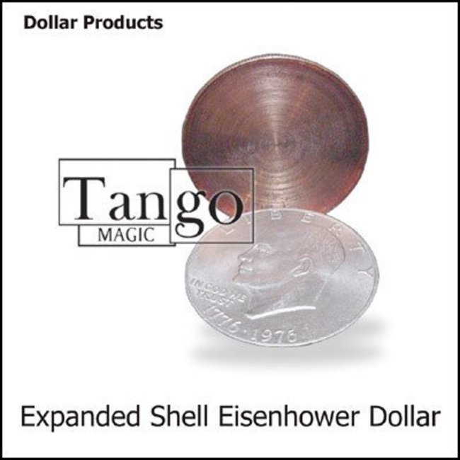 Expanded Shell Eisenhower Dollar, Online Instructions and Gimmick by Tango Magic