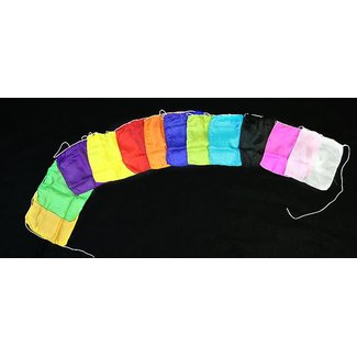 The Essel Magic String Of 12 Multicolour Silks 5x6 inch by  Ronjo