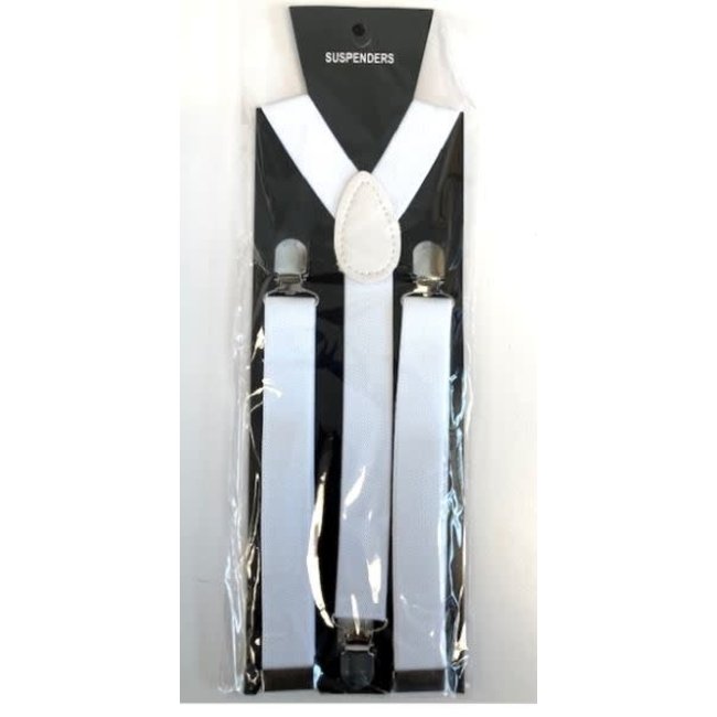 Suspenders 1 inch  White