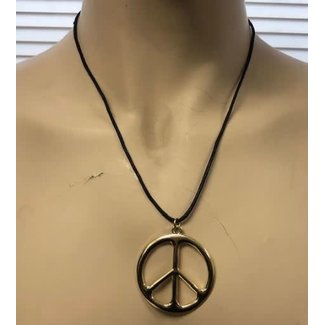 Metal Peace Sign Necklace by Flashback And Freedom Inc