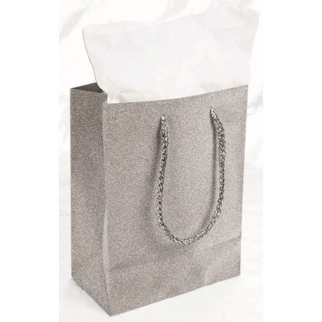 Forum Novelties Diamond Gift Bag, Silver