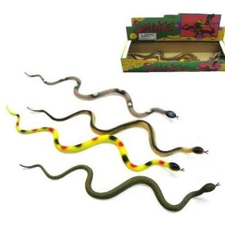 24 inch Rubber Snake, Each - Assorted Colors