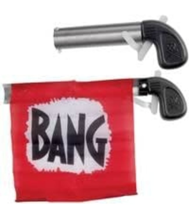 Bang Gun With Flag Slv/Blk