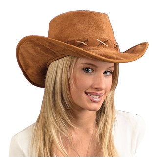 Brown Suede Cowboy Hat FW