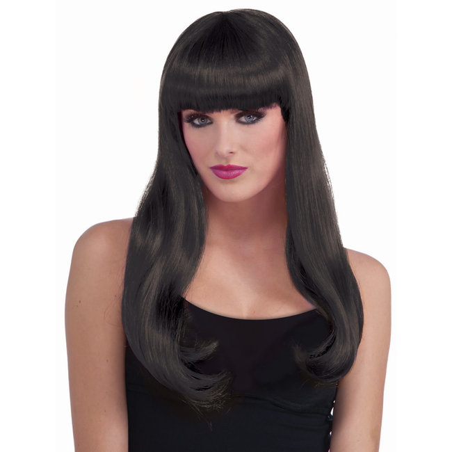Long Black Wig With Bangs Ronjo Magic