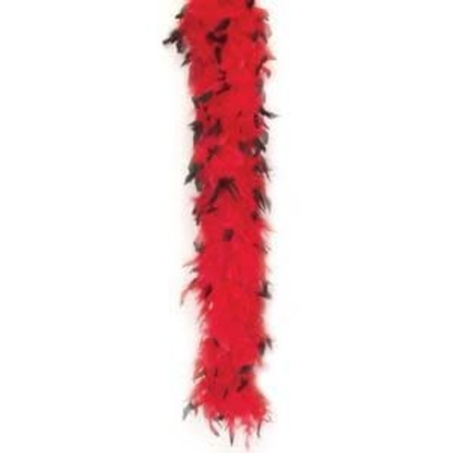 Feather Boa Red/Black