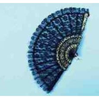 Rubies Costume Company Large Lace Fan - Black