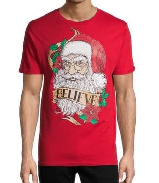 Santa Believe Tee Shirt Size Lg 42-46