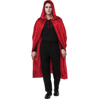 Rubies Costume Company Long Red Velvet Hooded Cape