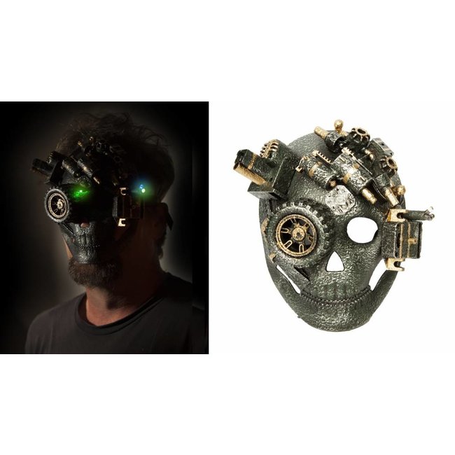 Steampunk Mask Full Face w/LED Lights by Western Fashion Inc.