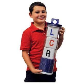 BIG LCR Left Center Right Dice Game - Classic Tube By George and Company