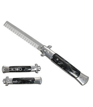 4 inch Deluxe Switchblade Comb, Black