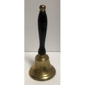 Vintage Santa Bell 6 Inch Brass Hand Bell