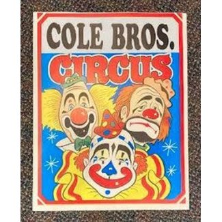 Cole Bros. Circus Poster Board 18x14 inch
