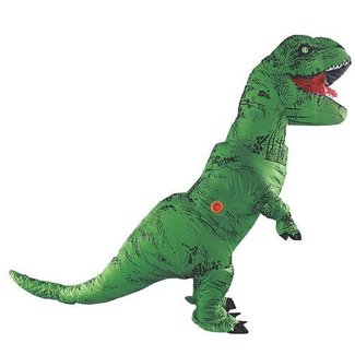 Inflatable Dinosaur T-Rex Green Adult One Size