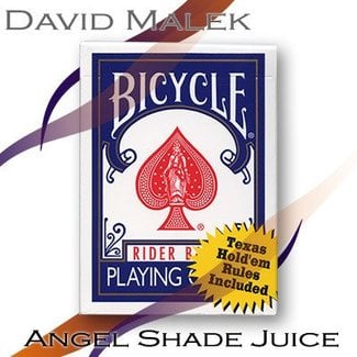 Marked Deck (Blue Bicycle Style- Angel Shade Juice) by David Malek - Trick