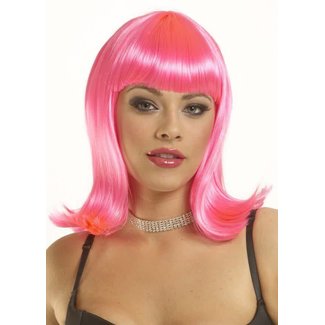 Costume Culture by Franco American Peggy Sue Wig - Neon Pink