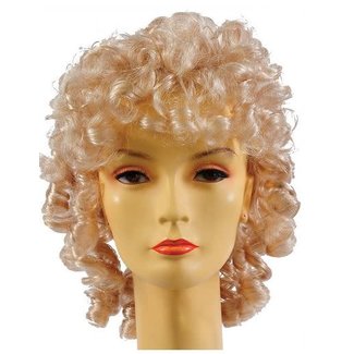 Morris Costumes and Lacey Fashions Woman Curly Lt. Blonde Wig