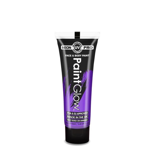PaintGlow Purple Neon UV Face and Body Paint - 13ml